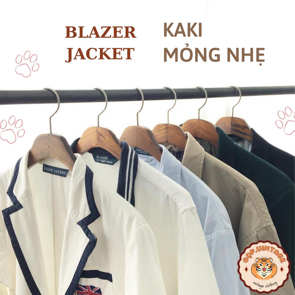 Áo BLAZER/JACKET kaki mỏng nhẹ style vintage, công sở Nhật,Hàn - secondhand -CỌP.vintage