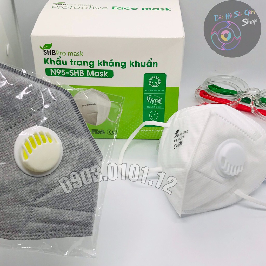 Khẩu Trang N95 CÓ VAN THỞ | 5 Lớp Kháng Khuẩn | An Toàn Chất Lượng | Hàng VNXK