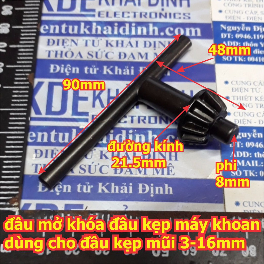 Đầu mở, tay vặn đầu giữ mũi khoan của máy khoan, đầu mở khóa máy khoan loại 3-16mm kde5792