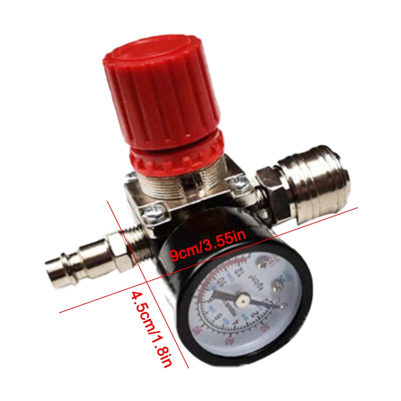 Công Tắc Điều Khiển Áp Suất Khí Nén 3 Lỗ Kèm Đồng Hồ Đo Thay Thế Acc