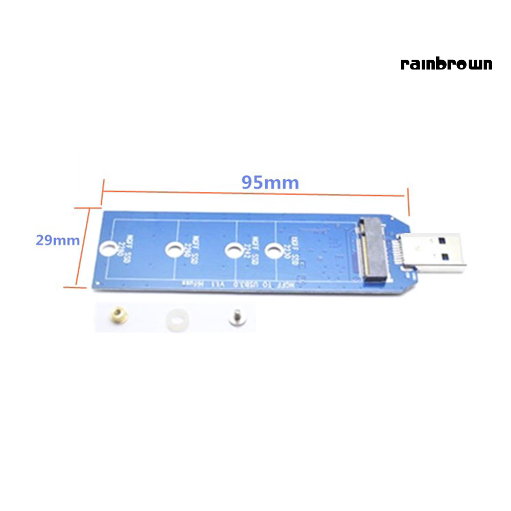 2230 2242 2260 2280 M.2 B Key NGFF SATA SSD to USB 3.0 Adapter Converter Card /RXDN/