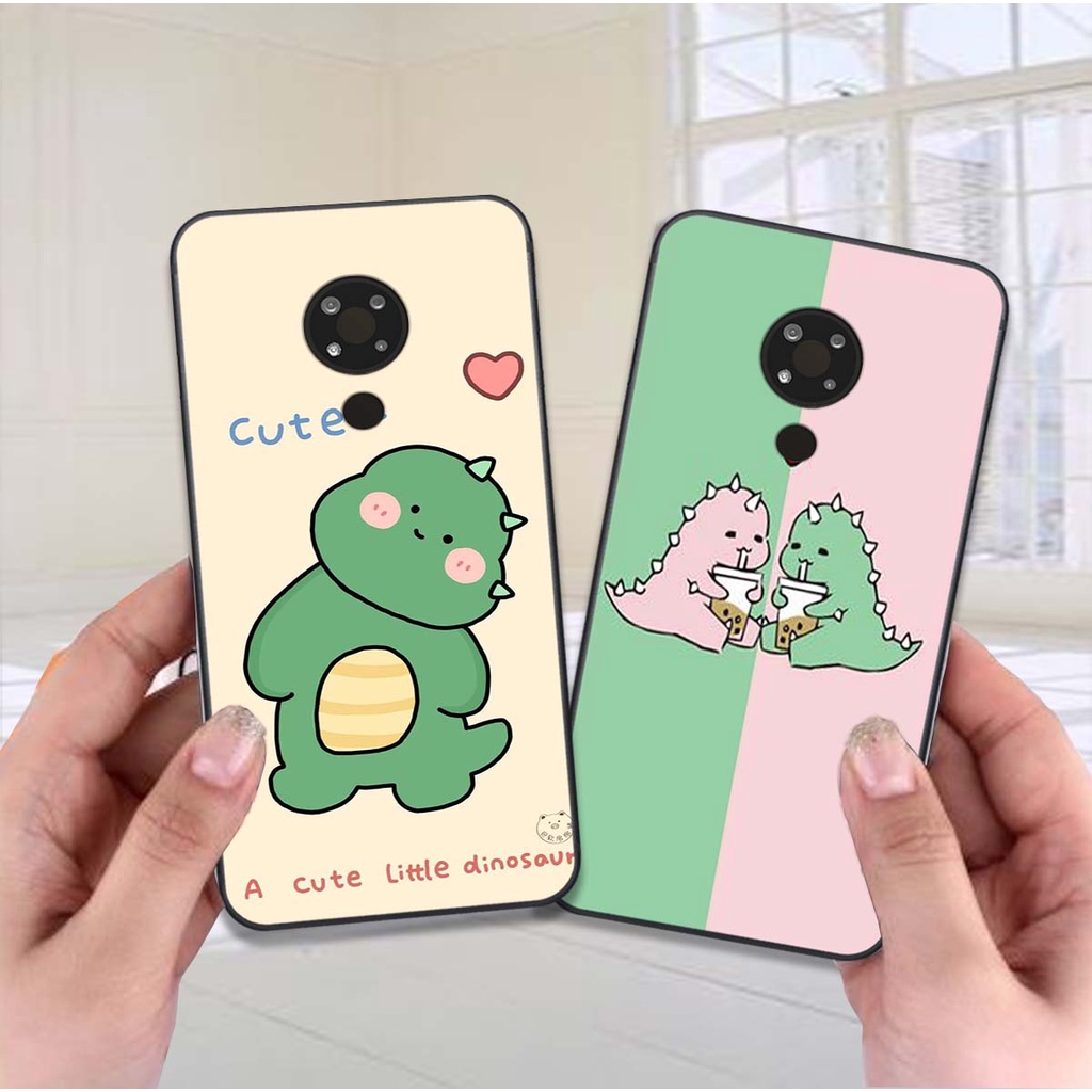 Ốp lưng điện thoại Nokia 3.4 in hình khủng long siêu cute, đáng yêu