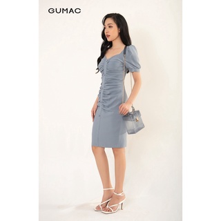 Đầm body nữ phối nút GUMAC DB3208