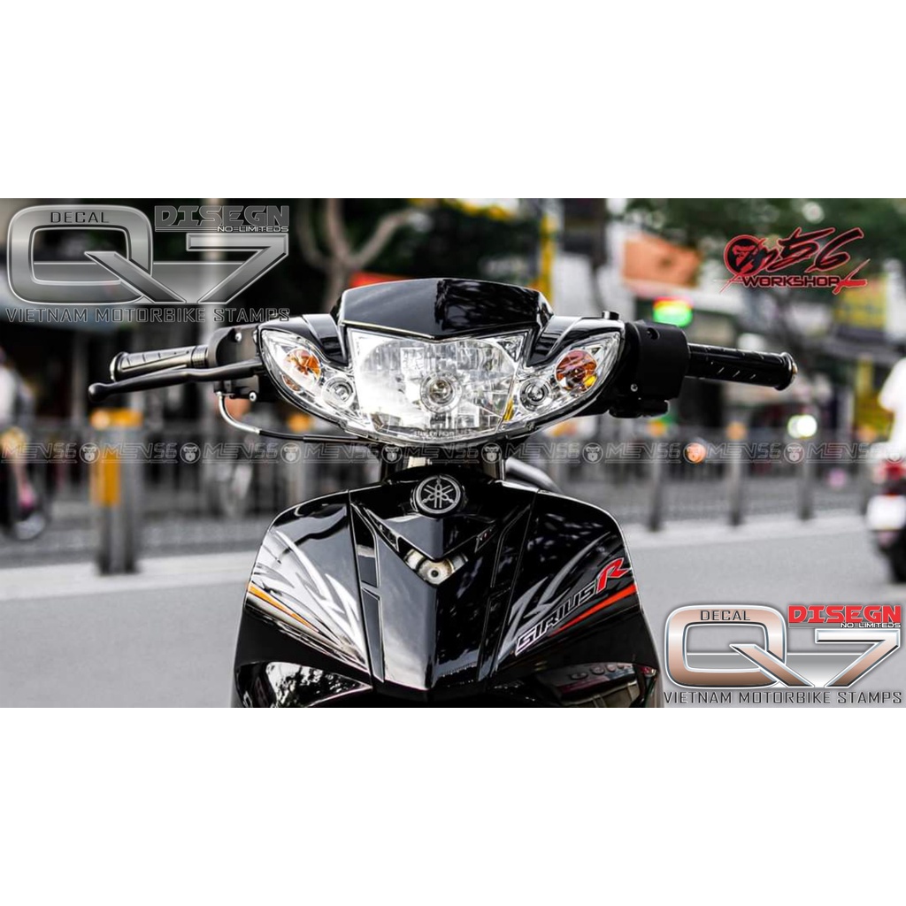 Tem Rời Sirius 110 Đen cam