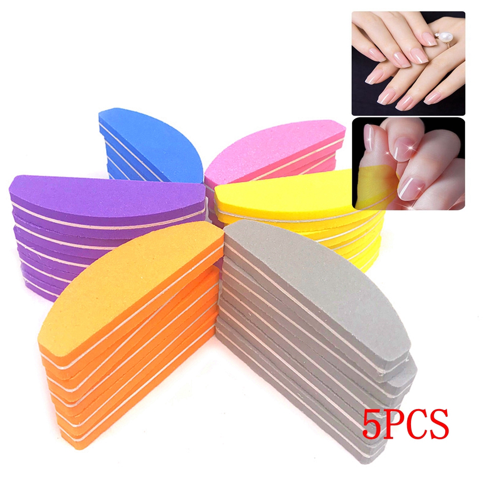 [Hàng mới về] Dũa móng tay thiết kế 2 mặt hình bán nguyệt chuyên dụng