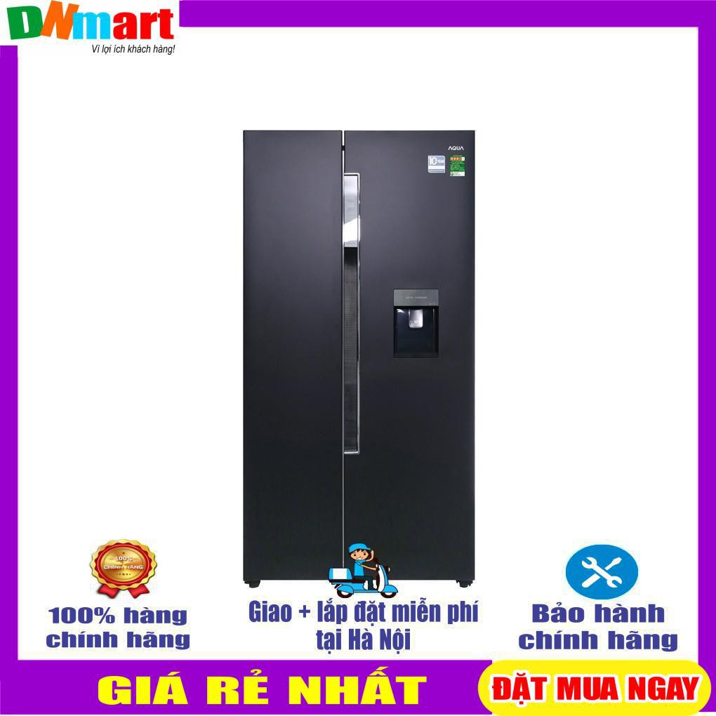 Tủ lạnh Aqua 2 cửa màu đen 557/510 lít AQR-I565AS(BS)