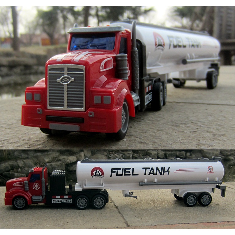 ô tô điêu khiên tu xaTrẻ em điều khiển từ xa ô tô bán rơ moóc đồ chơi RC xe tải điện mô phỏng phương tiện giao thông