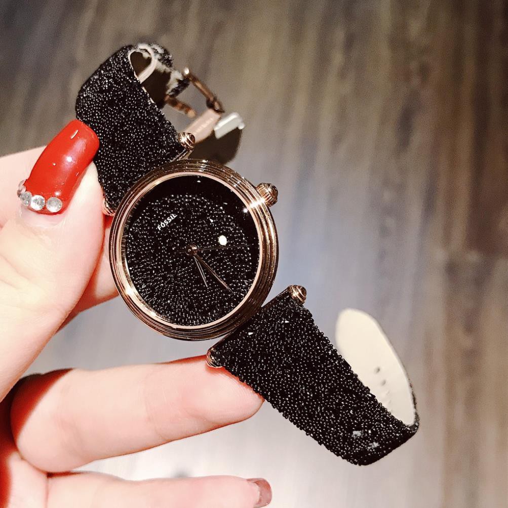 Đồng Hồ Fossil Chính Hãng Nữ LE1072 Limited Edition Lyric Three-Hand Black Fabric Ladies Watch