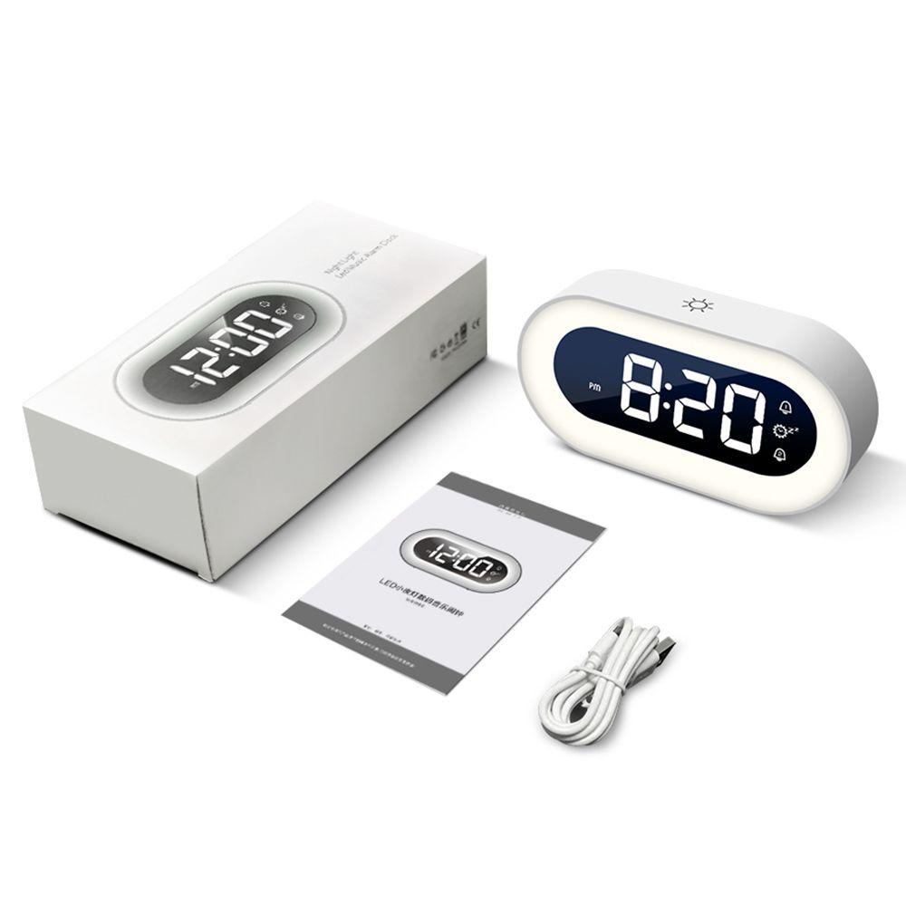 LONTIME Đồng Hồ Báo Thức Điện Tử Để Bàn Có Đèn LED Hiển Thị Nhiệt Độ Và Lịch
