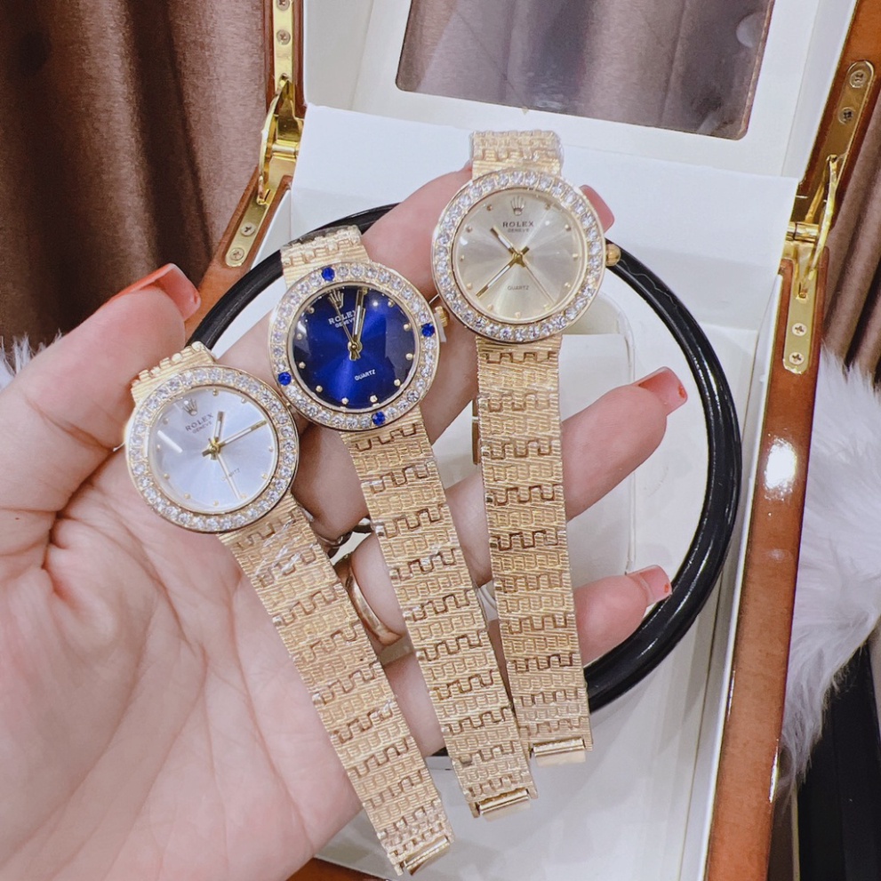 Đồng hồ nữ Rolex, dây thép không rỉ hàng full box, có thẻ bảo hành 12 tháng