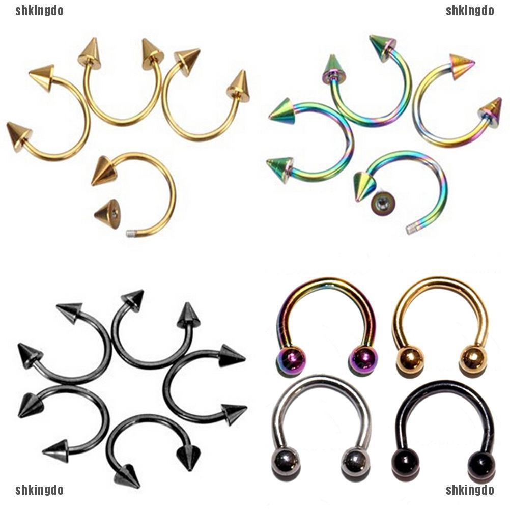 THINH Khuyên Mũi Thép Không Rỉ Dạng Móng Ngựa