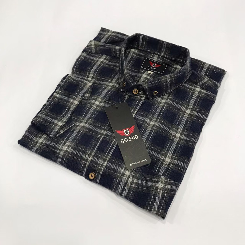 Áo Sơ Mi Nam Tay Dài Dáng Ôm Vải Flannel Màu Đen / Đỏ