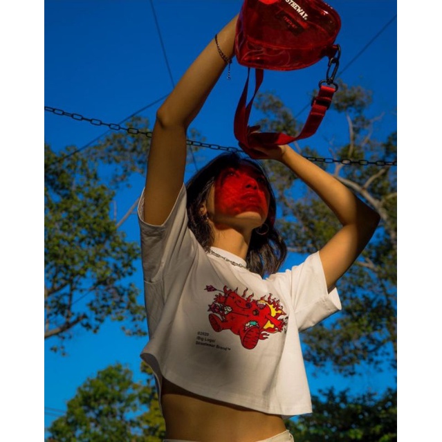5theway  / LOVE IS PAIN / crop tee - size S