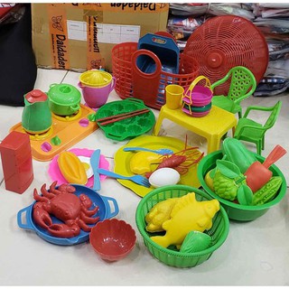 Đồ Chơi Nhà Bếp Chất Liệu Nhựa Nguyên Sinh Gồm 42 món