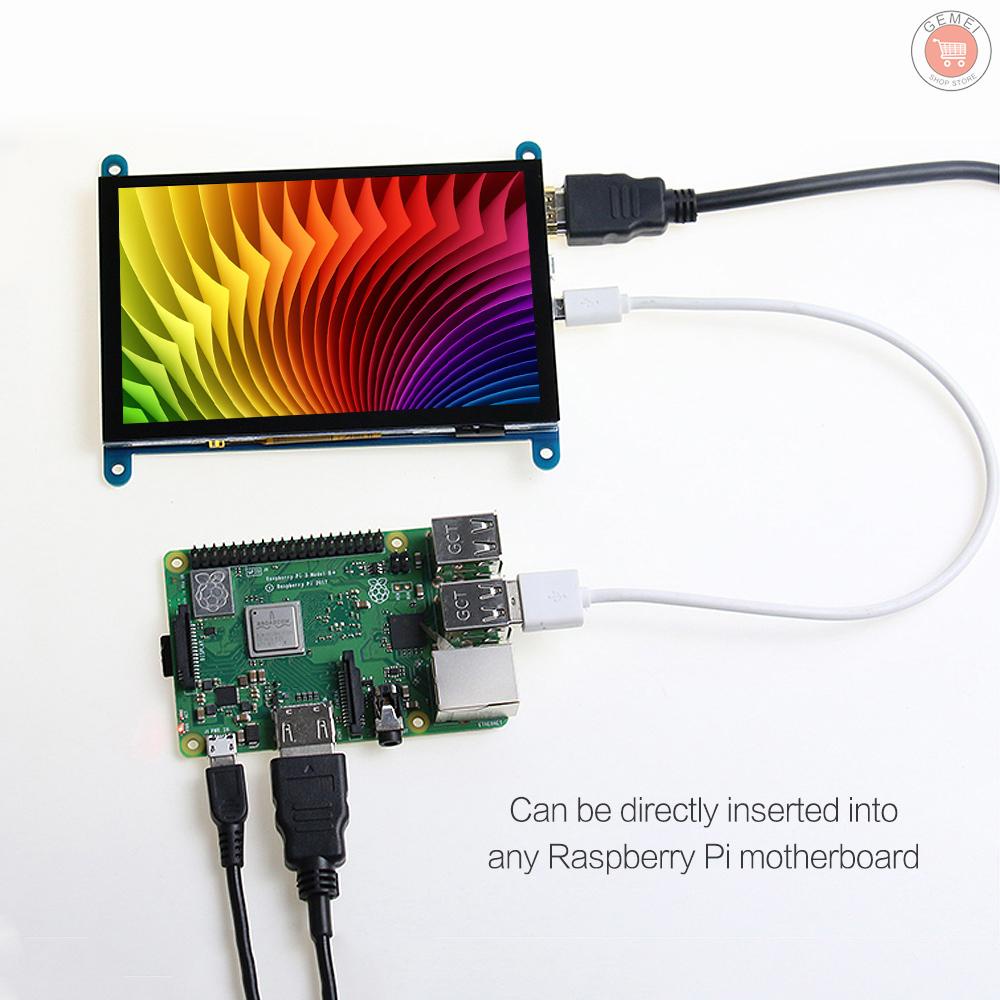 Gm Màn Hình Cảm Ứng Lcd 5 Inch Hd 800x480 Cổng Usb Cho Raspberry Pi