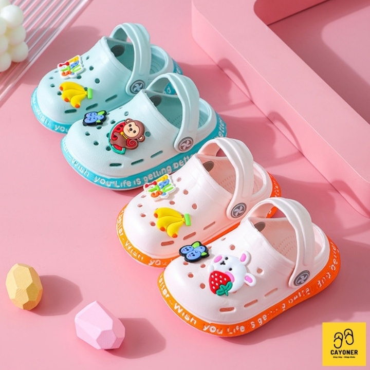 Dép Sục Cho Bé Gái Bé Trai Có Quai Hậu Giày Bền Đẹp Êm Ái Có Đế Chống Trơn Trượt - Mã K17