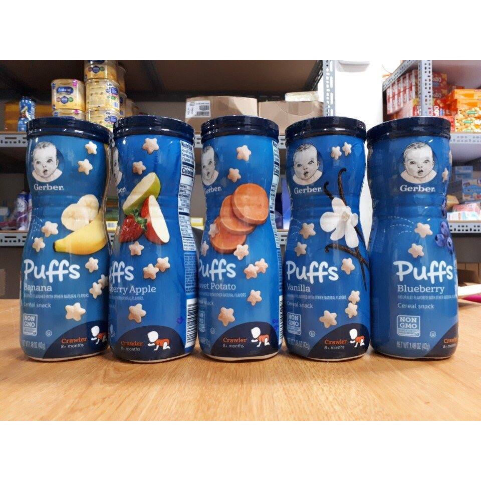 Gerber Puffs cao bánh hình ngôi sao cho bé ăn dặm