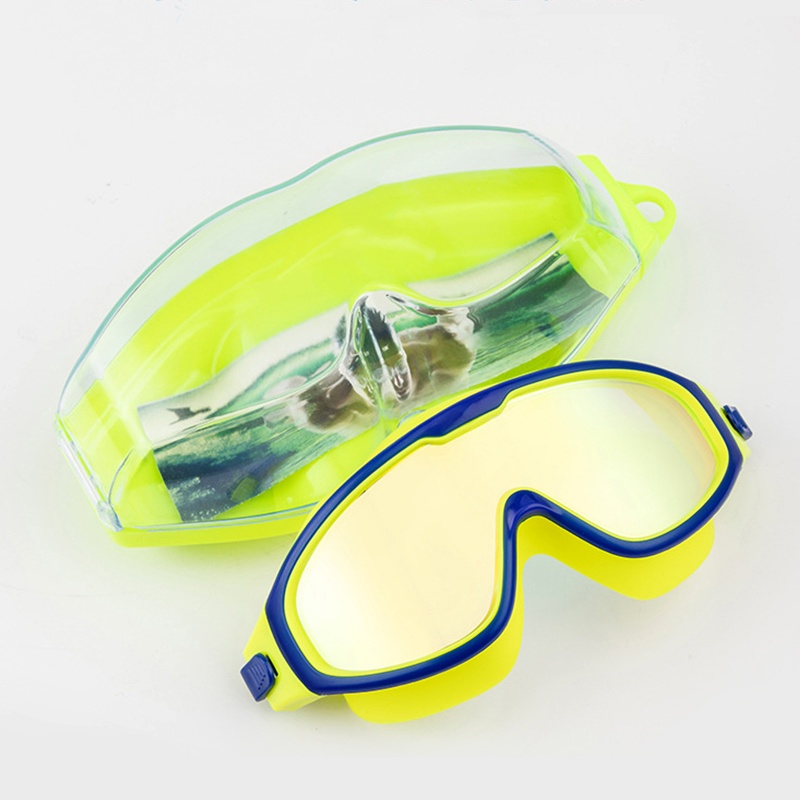 Kính bơi cho bé góc rộng loại xịn không mờ, không gọng, kèm nút bịt tai