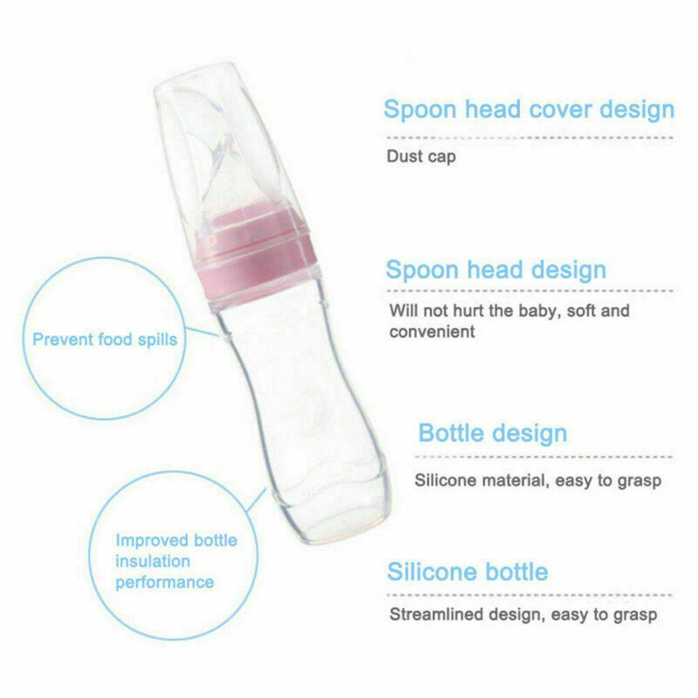 Bình Sữa Dạng Bóp Bằng Silicone Cho Bé