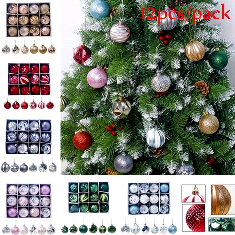 Set 12 Trái Châu Trang Trí Giáng Sinh Năm Mới