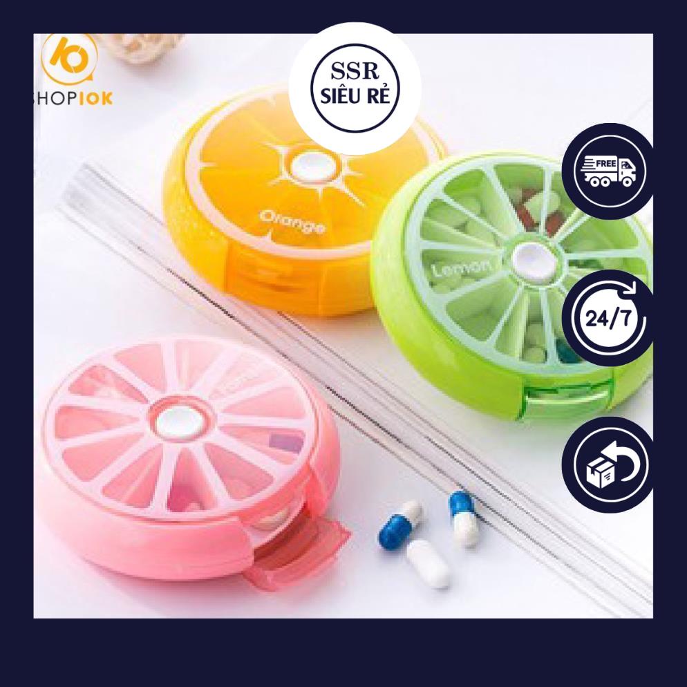 Hộp chia thuốc quả cam, đựng thuốc 7 ngày tiện lợi (LA1621)