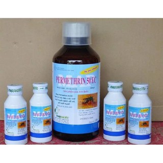 Thuốc diệt muỗi và côn trùng permethrin 50ec chai 100ml - cao cấp