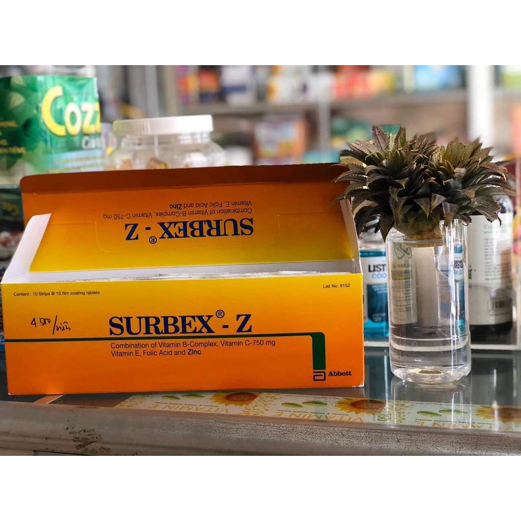SURBEX Z Viên bổ sung Vitamin B complex + Kẽm Zn tăng miễn dịch, tăng đề kháng