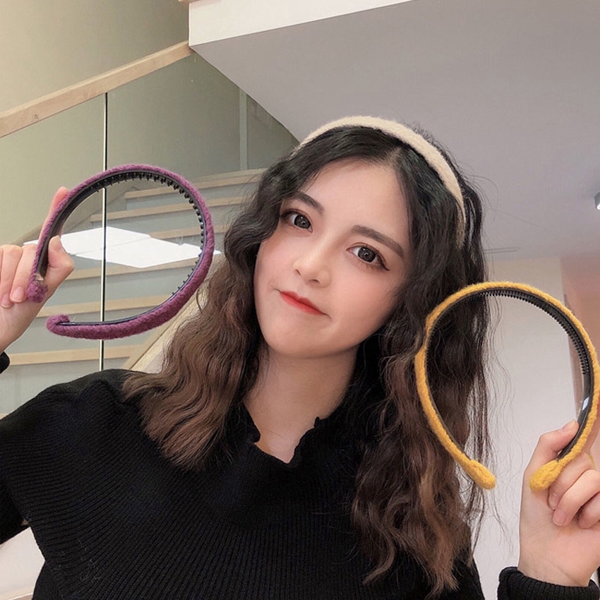 Băng Đô Len Màu Trơn Phong Cách Thời Trang Hàn Quốc