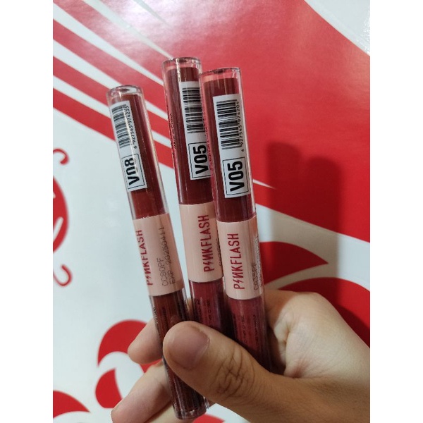 Son kem tint lì PINKFLASH sắc tố cao lâu trôi 2 đầu 30g