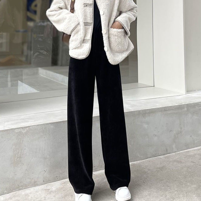 Quần Dài Nữ Lưng Cao Ống Rộng Thời Trang