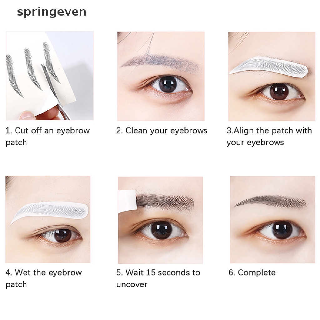 Bộ 10 Cặp Miếng Dán Xăm Lông Mày Giả Cho Nam