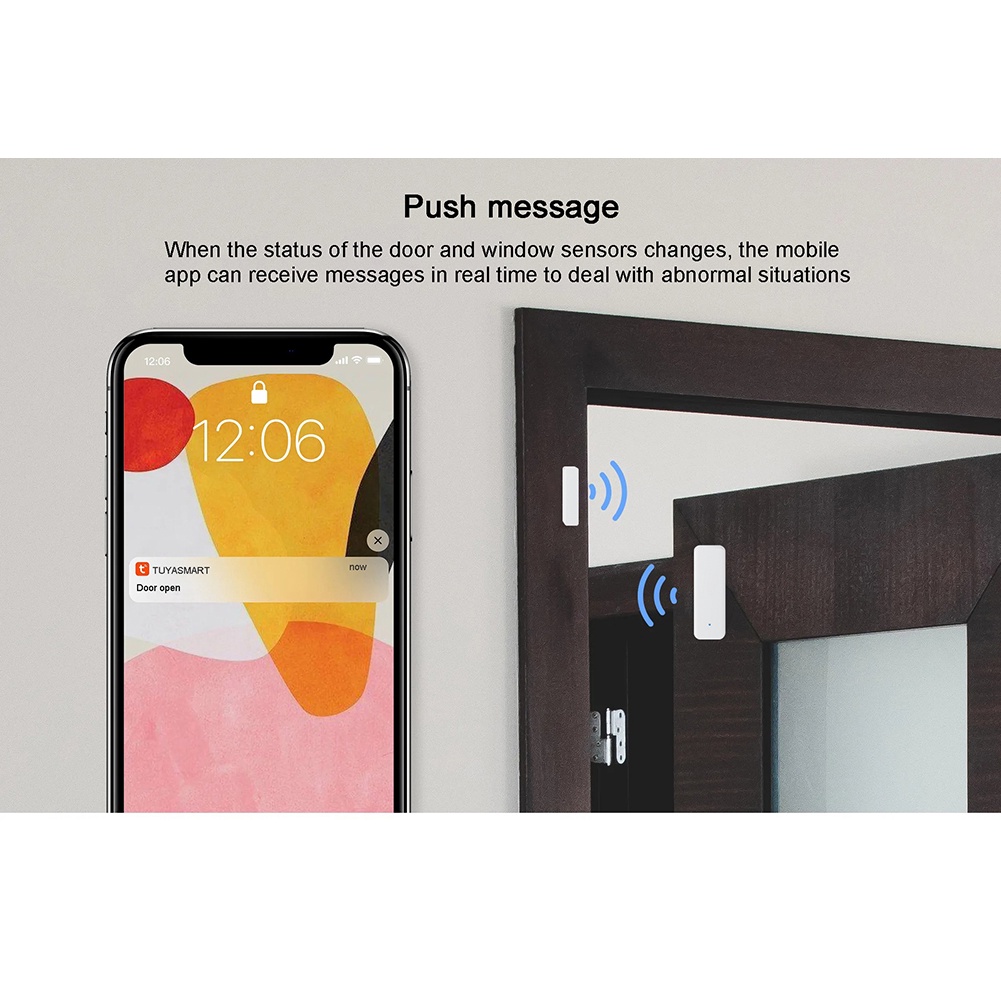 🎈TUYA Smart WiFi Door Sensor Zigbee Smart Door and Window Sensor Wireless Window Open Closed  Security Alarm With Smart Life APP