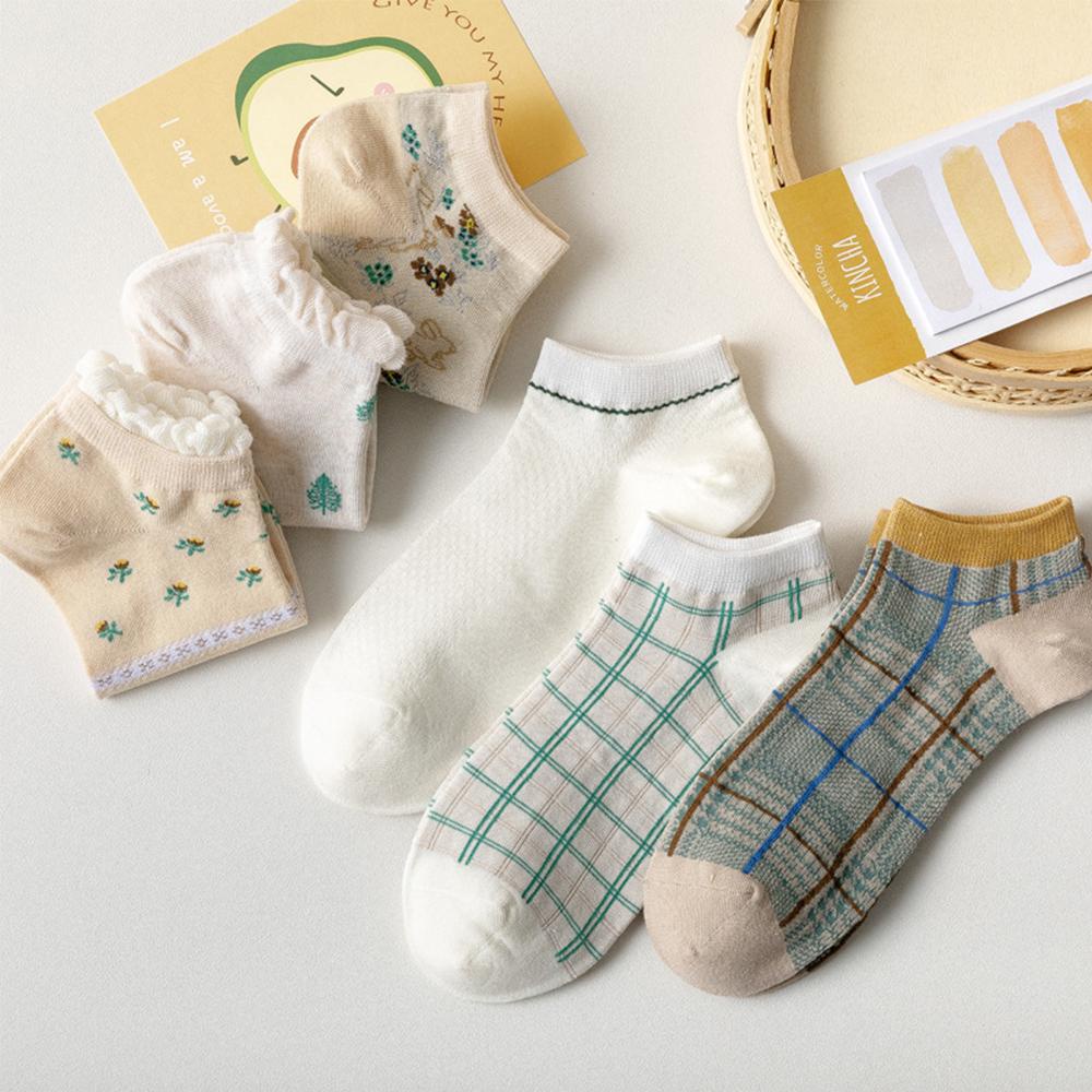 2 Đôi Vớ Cotton Mềm Mại In Họa Tiết Cổ Điển