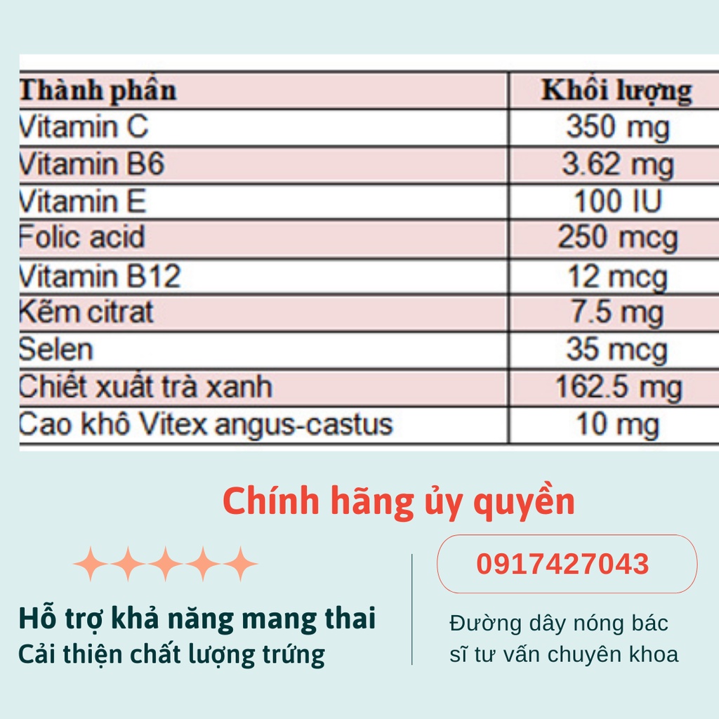 Viên uống bổ trứng Femifortil dành cho phụ nữ