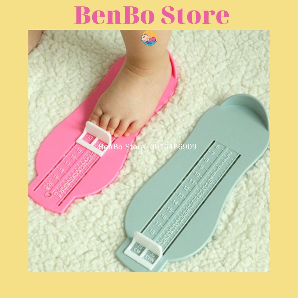 Thước đo chiều dài bàn chân, kích cỡ giày cho bé