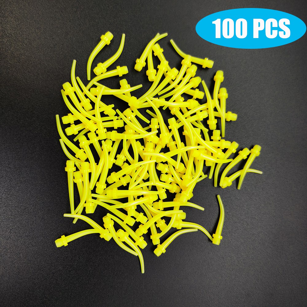 Bộ 100 Cái Đầu Trộn Chất Liệu Làm Trắng Răng Dùng Một Lần