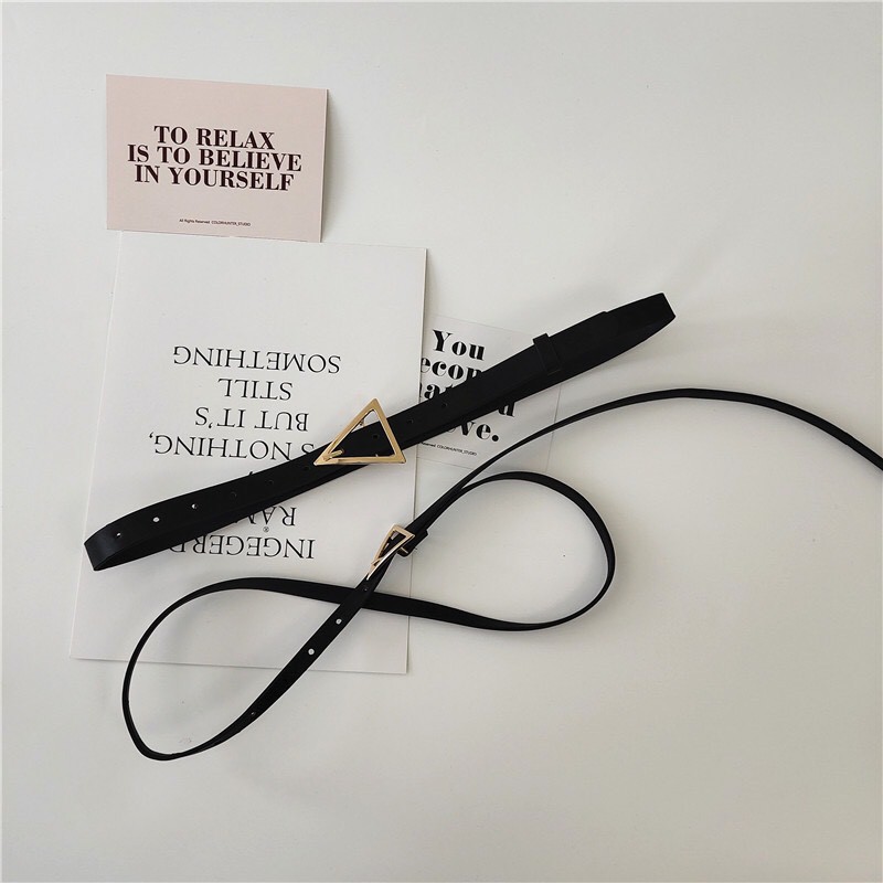 Thắt lưng khóa TAM GIÁC vintage thời trang dành cho nữ