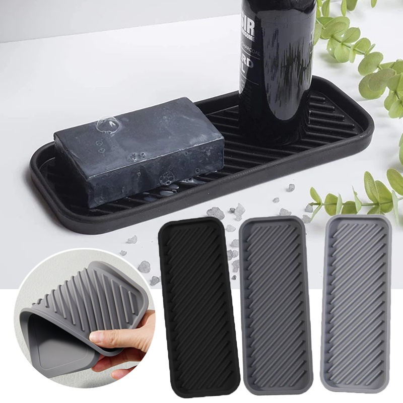 Thảm Silicone Phơi Khô Chén Dĩa Ráo Nước Hình Chữ Nhật Chống Trượt