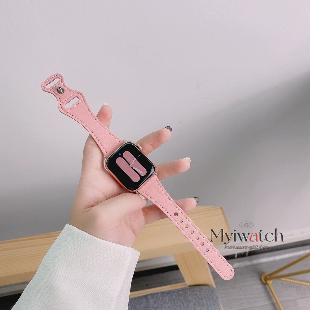 Dây Đeo Bằng Da Dành Cho iWatch Series 8 7 SE 6 5 4 3 41mm 45mm 40mm 44mm 38mm 42mm