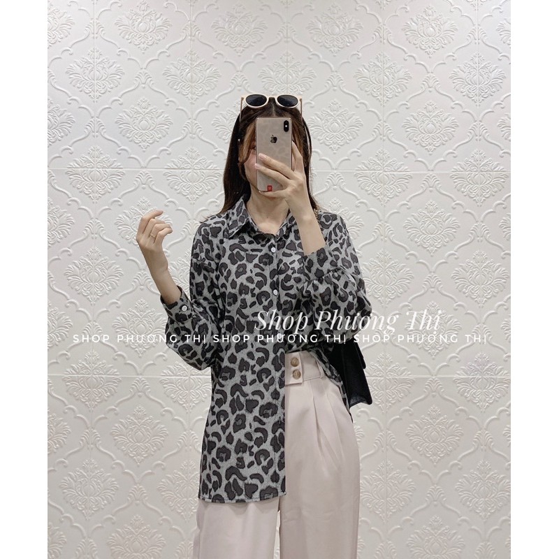 Áo sơmi oversize da báo hót 2021 (hình thật/sẵn) | BigBuy360 - bigbuy360.vn