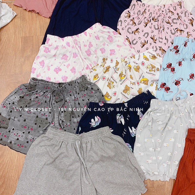 Quần đùi nữ thun cotton - quần ngủ nữ siêu xinh Nhung Nhớ Boutique A3101N [Freeship] | BigBuy360 - bigbuy360.vn