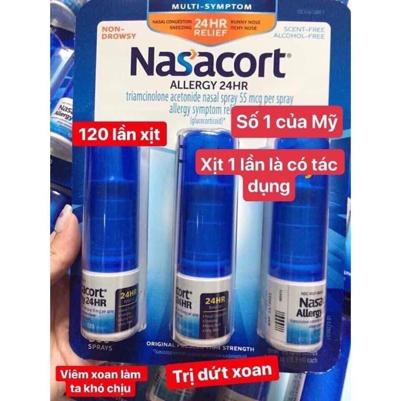 120 LẦN XỊT NASACORT CỦA MỸ