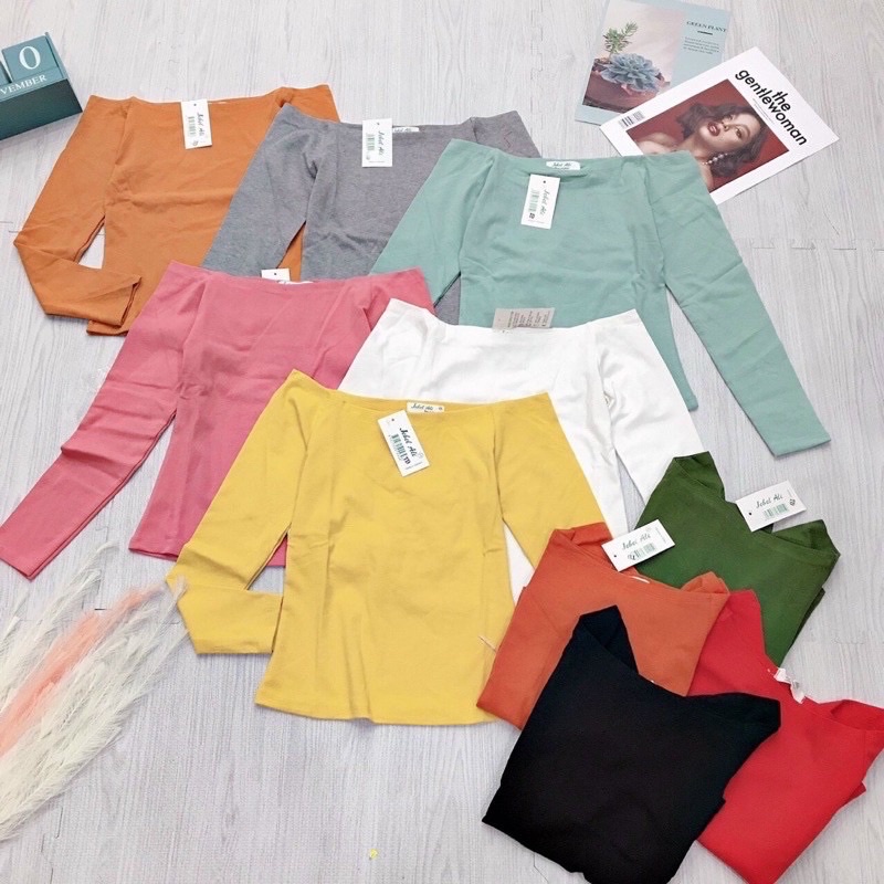 Áo thun trễ vai tay dài chất đẹp