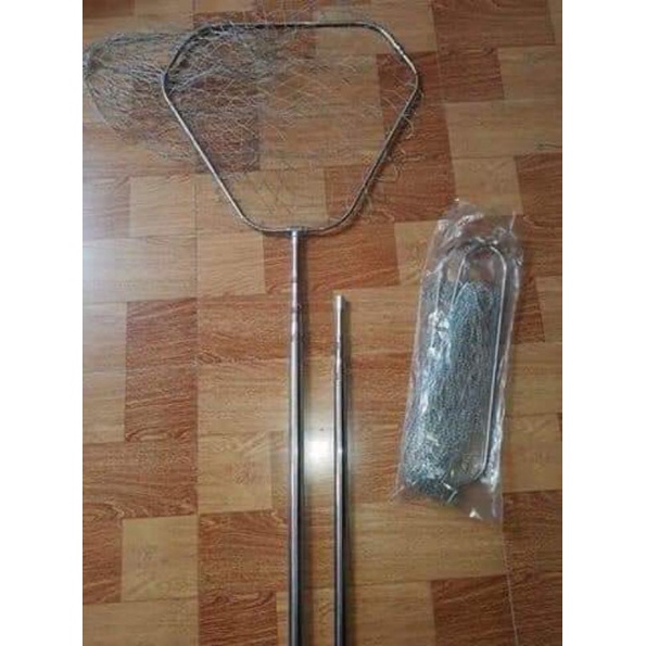Vợt Vớt Cá Nnox Vành Tam Giác Đủ Sai, Chất Liệu Bằng Inox Siêu Bền ,Cứng
