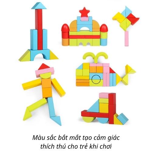 [Sale sốc] Đồ chơi xếp hình thành phố bằng gỗ cho bé gái, trai, trẻ em thông minh lắp ráp ghép phát triển trí tuệ