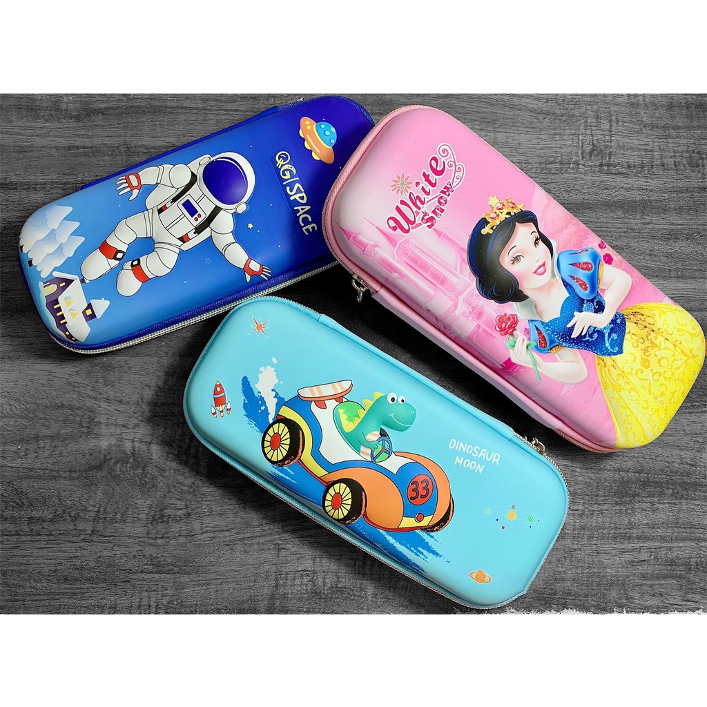 Hộp bút in lụa 3D nổi dễ thương cho bé