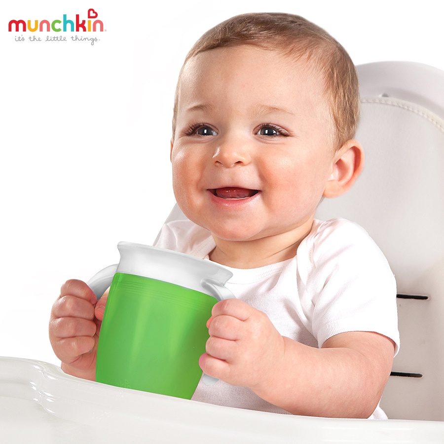 Cốc Tập Uống 360 Độ Chống Đổ Munchkin Cho Bé - Cốc Có Nắp ( 207ML )