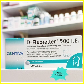  [Hàng chuẩn hãng] Vitamin D-Fluoretten 90v của Đức