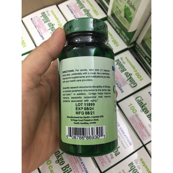 Viên Uống Bổ Não Viên Nang Ginkgo Biloba 60mg
