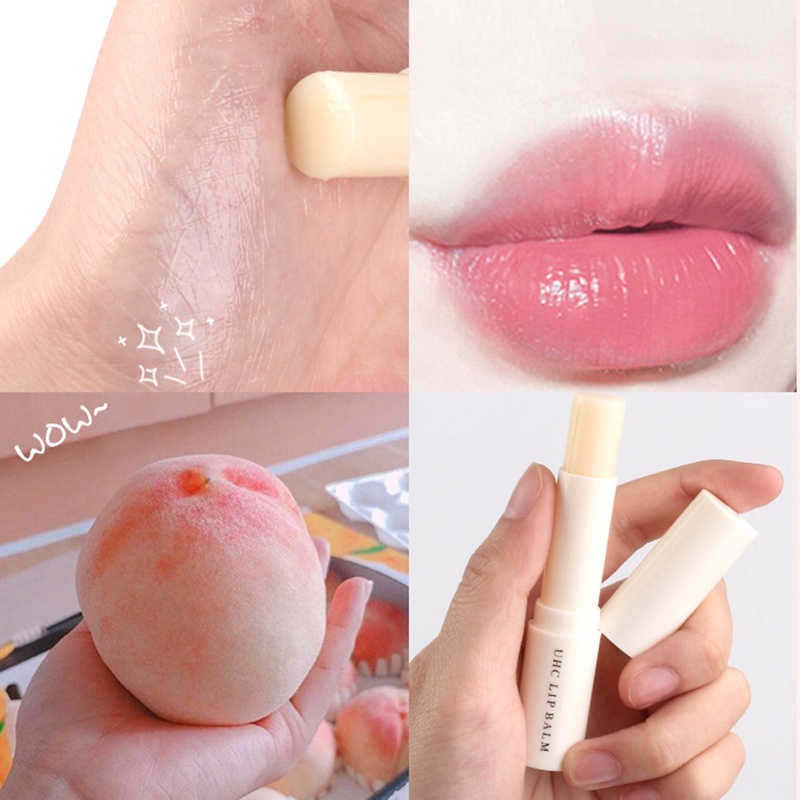 Son Dưỡng Môi Đào Dễ Thương Thay Đổi Màu Sắc Chống Nước Dưỡng Ẩm Chống Nứt Nẻ Lâu Trôi